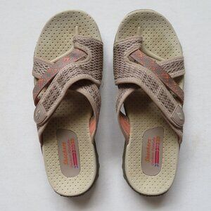Skechers Sandals Reggae Women's Size 8 Beige Taupe SN 40822